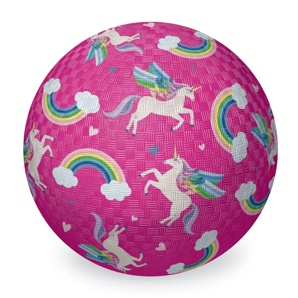 Crocodile Creek 7 Inch Playground Ball - Unicorn Rainbow