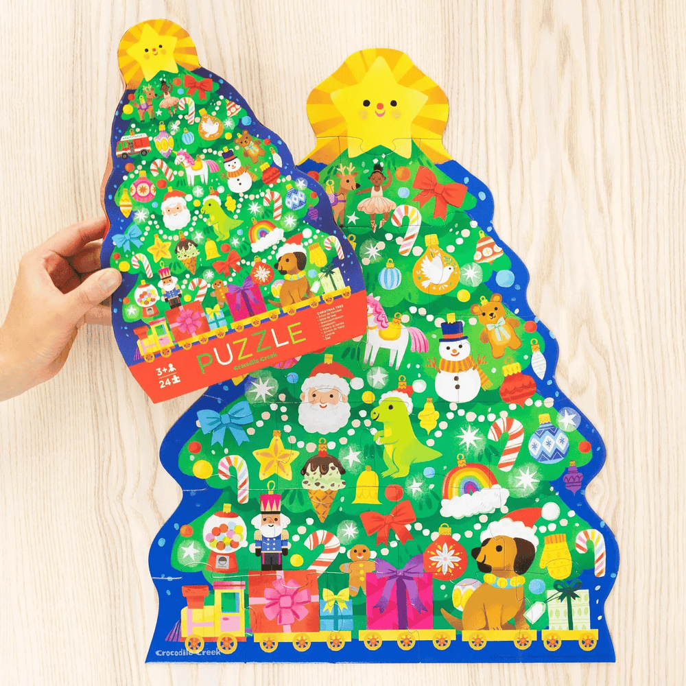 Crocodile Creek Classic Floor Puzzle 24 pc - Christmas Tree