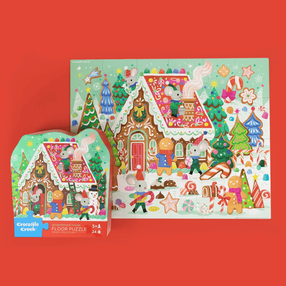 Crocodile Creek Classic Floor Puzzle 24 pc - Gingerbread House