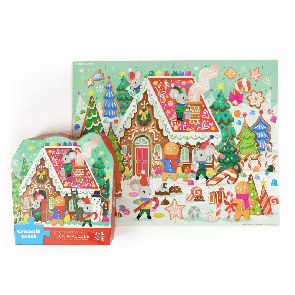 Crocodile Creek Classic Floor Puzzle 24 pc - Gingerbread House