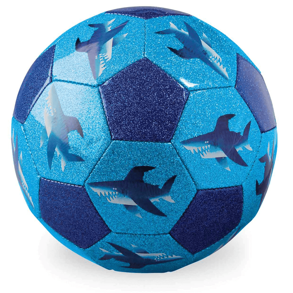 Crocodile Creek Glitter Soccer Ball - Shark City (Size 3)