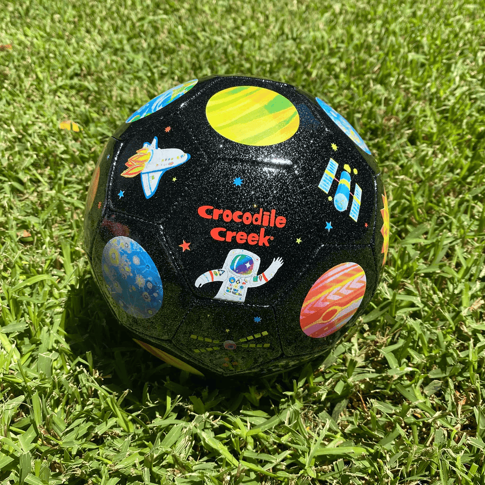 Crocodile Creek Glitter Soccer Ball - Space Exploration (Size 3)