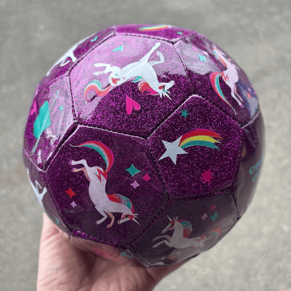 Crocodile Creek Glitter Soccer Ball - Unicorn Galaxy (Size 3)