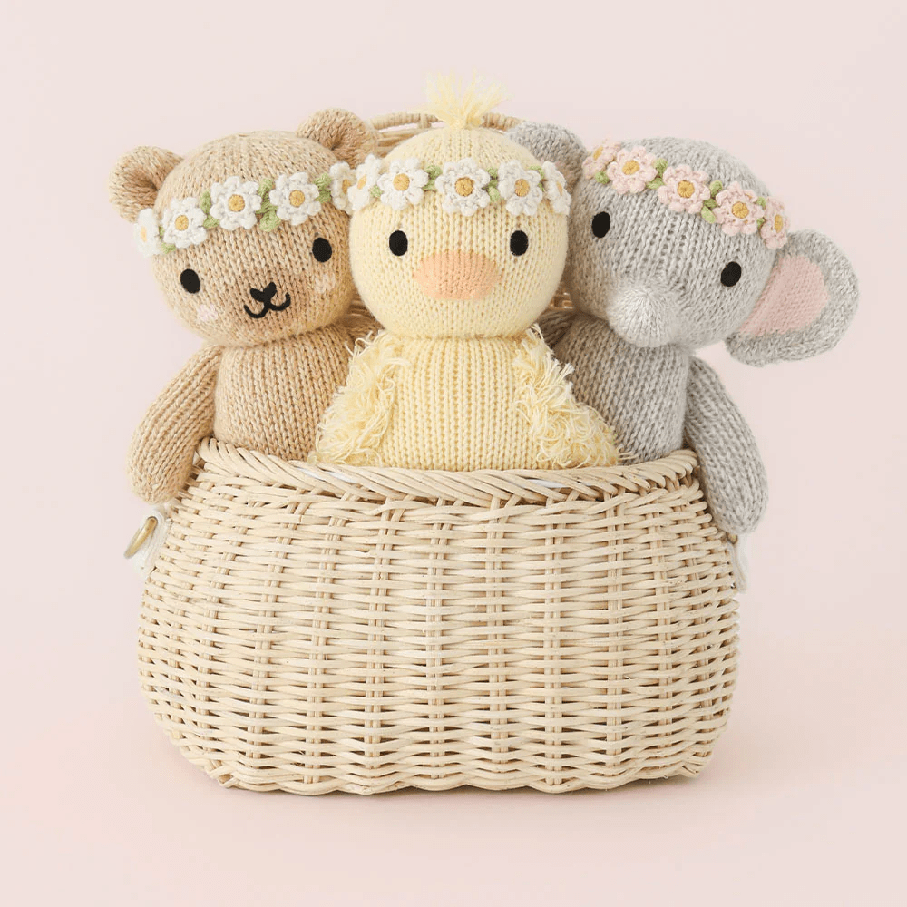 cuddle+kind Baby Honey Bear - Ivory Floral