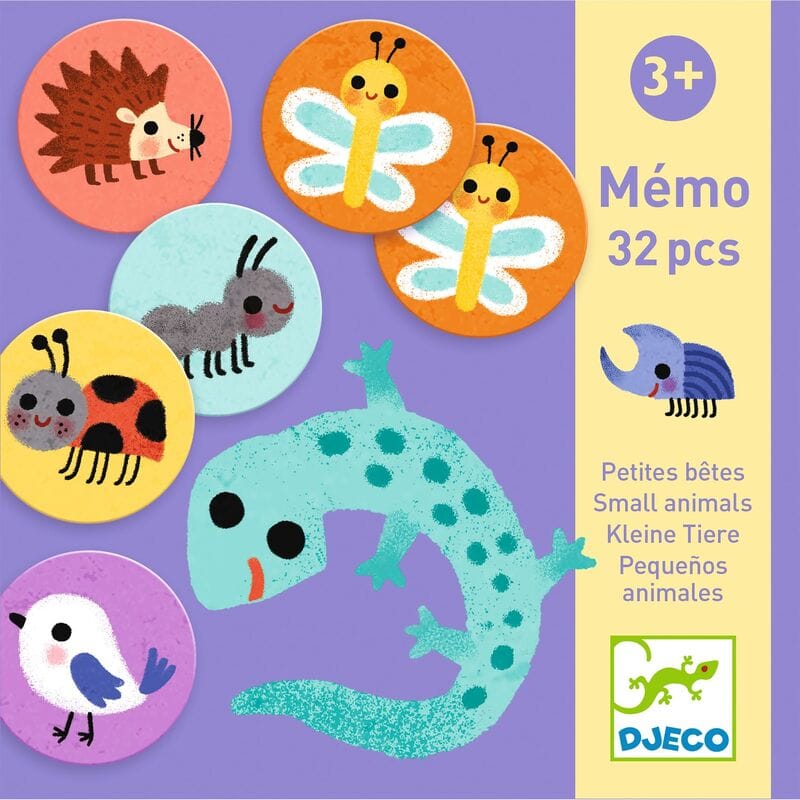 DJECO 32 piece Small Animals Memory Game
