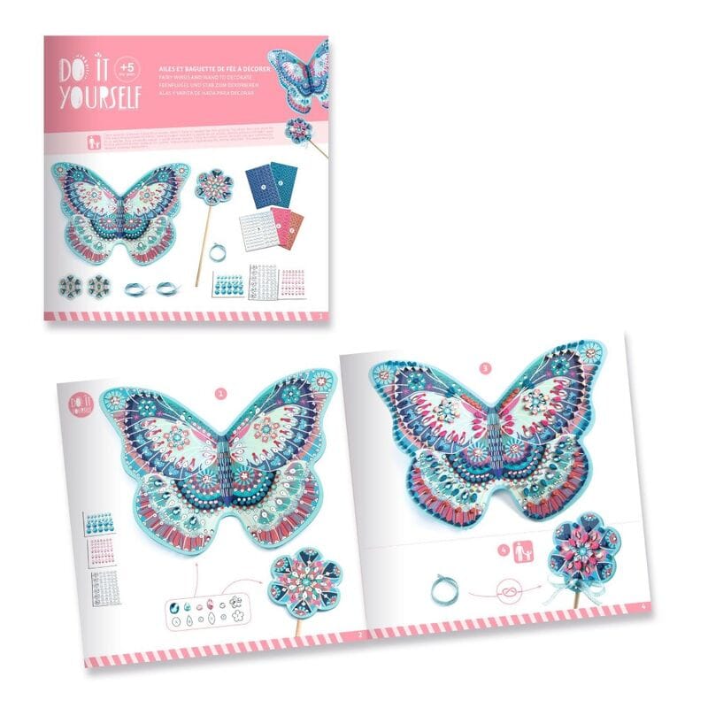 DJECO Do It Yourself Like a Fairy Wings & Wand Set