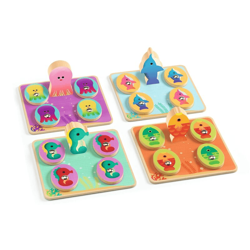 DJECO Ludo Sea 4-in-1 Wooden Game