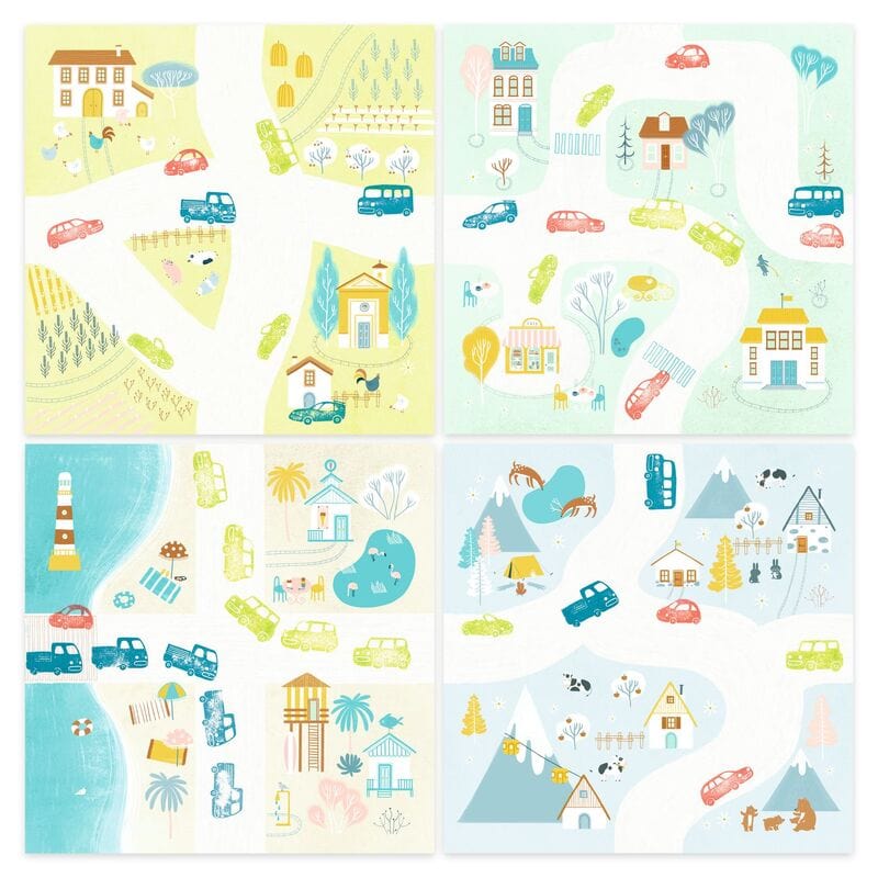 Djeco Traffic Stamps Set
