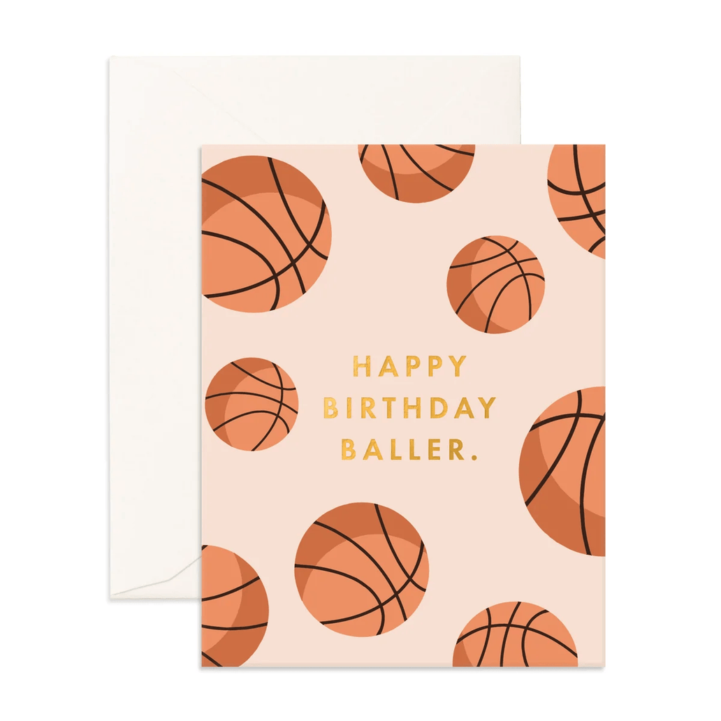 Fox & Fallow Birthday Basket Baller Greeting Card