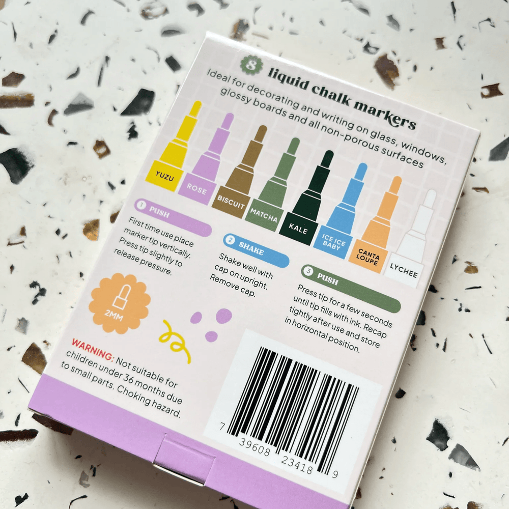 Growme Melbourne Pastel Chalk Pens - 8 Pack