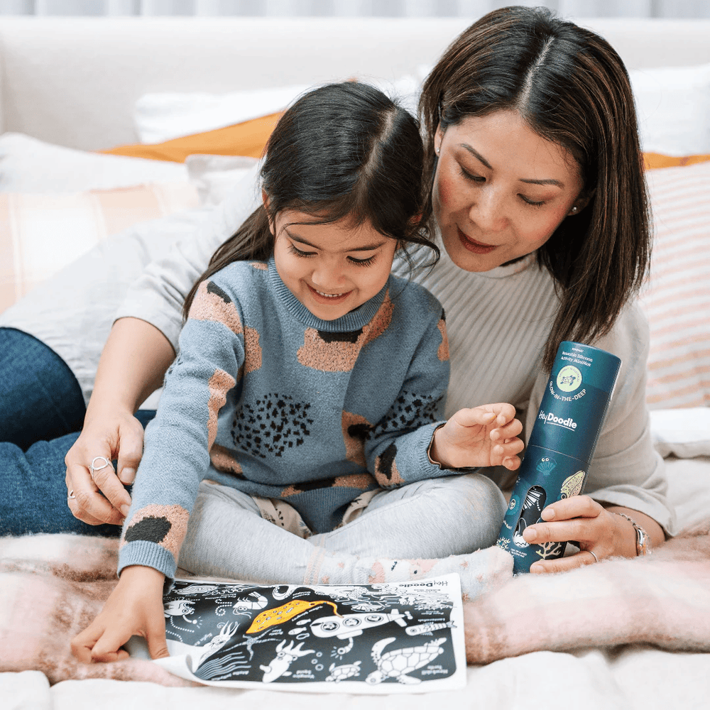 HeyDoodle Reusable Silicone MiniMat Glow-in-the-Deep