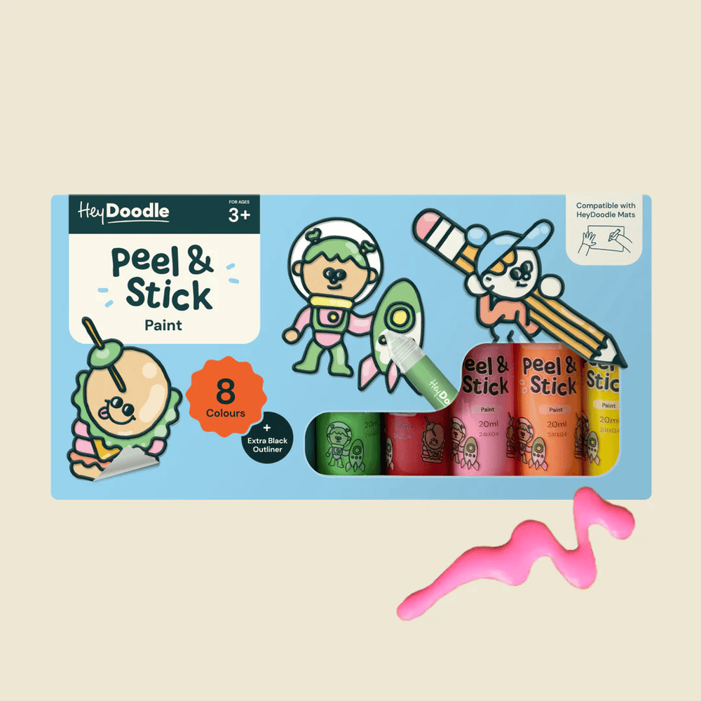 HeyDoodle Solid Peel & Stick Paint - Easy Peel and Stickable Colours