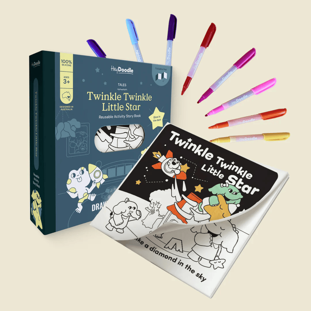 HeyDoodle Twinkle Twinkle Little Star Tales - Reusable Colouring Book