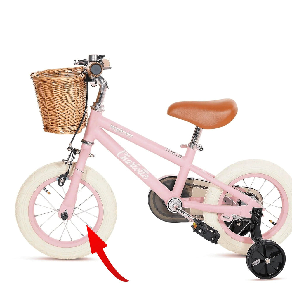 12 Inch Classic Pedal Bike Front Wheel Blush Pink