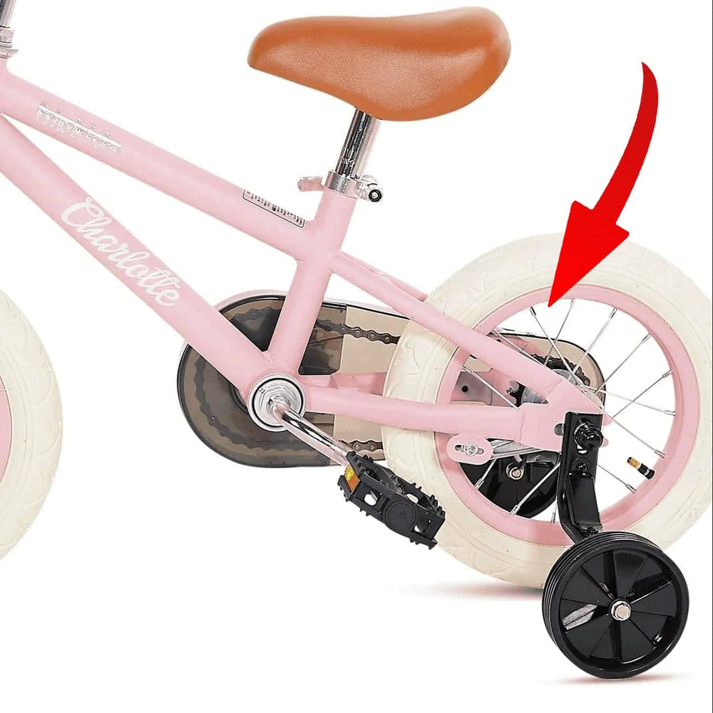 12 Inch Classic Pedal Bike Rear Wheel Blush Pink