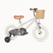 12 Inch Classic Pedal Bike with Wicker Basket Vintage White