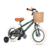 12 Inch Classic Pedal Bike with Wicker Basket Olive
