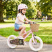 12 Inch Classic Pedal Bike with Wicker Basket Blush Pink