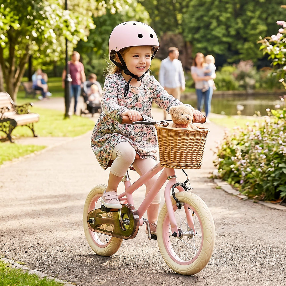 12 Inch Classic Pedal Bike with Wicker Basket
