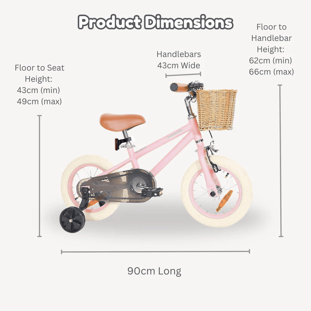 12 Inch Classic Pedal Bike with Wicker Basket