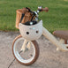 2 in 1 Steel Trike/Balance Bike (incl. wicker basket) Vintage White