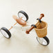2 in 1 Toddler Mini-Trike/Balance Bike with Wicker Basket Ivory