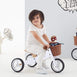 2 in 1 Toddler Mini-Trike/Balance Bike with Wicker Basket White