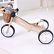 2 in 1 Toddler Mini-Trike/Balance Bike with Wicker Basket Natural