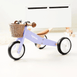 2 in 1 Toddler Mini-Trike/Balance Bike with Wicker Basket Lilac