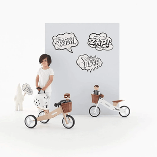 2 in 1 Toddler Mini-Trike/Balance Bike with Wicker Basket