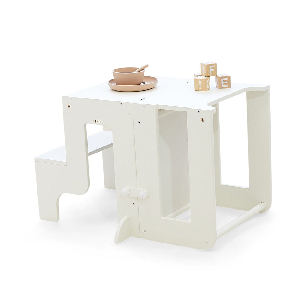 3 in 1 Convertible Learning Tower|Table Ivory