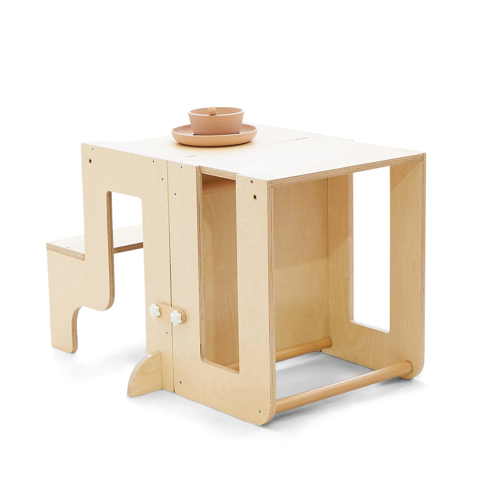 3 in 1 Convertible Learning Tower|Table Natural