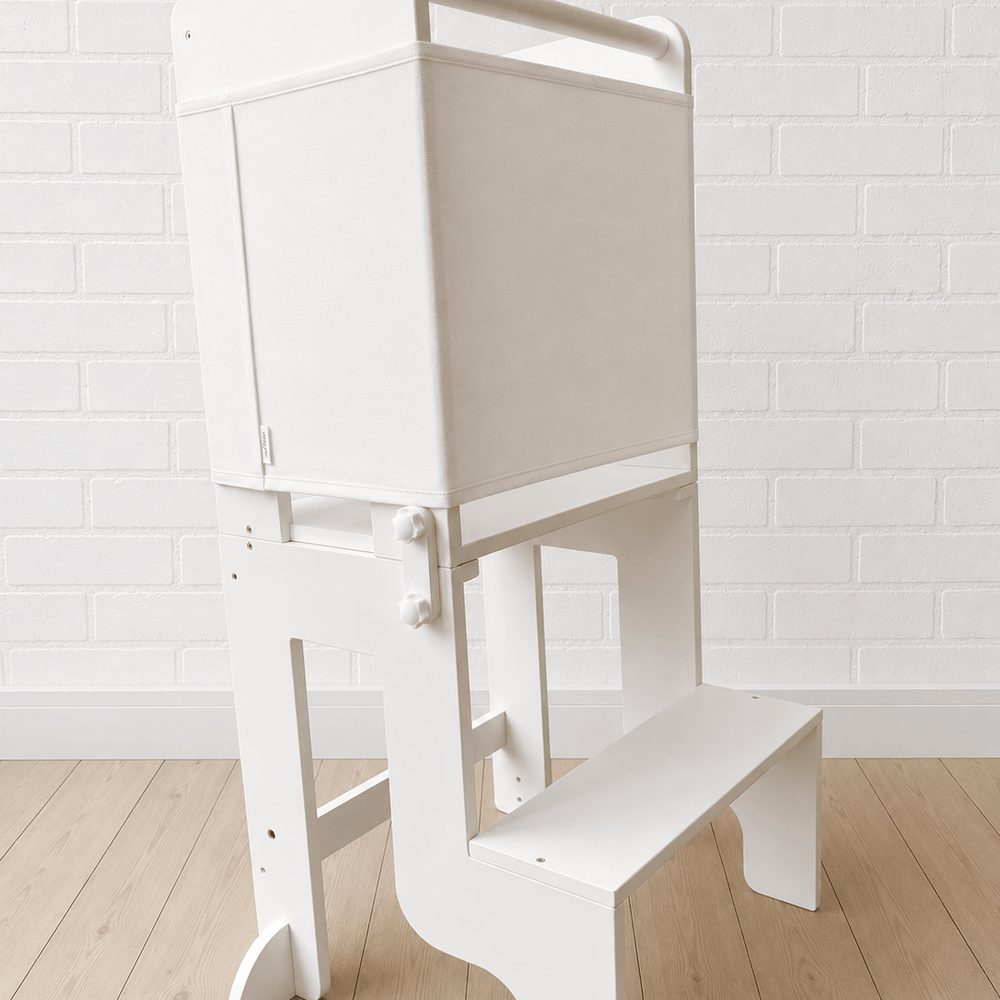 3 in 1 Convertible Learning Tower|Table Ivory