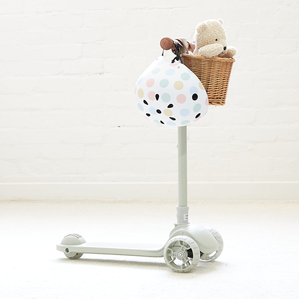 3 Wheel Scooter with Wicker Basket Sage