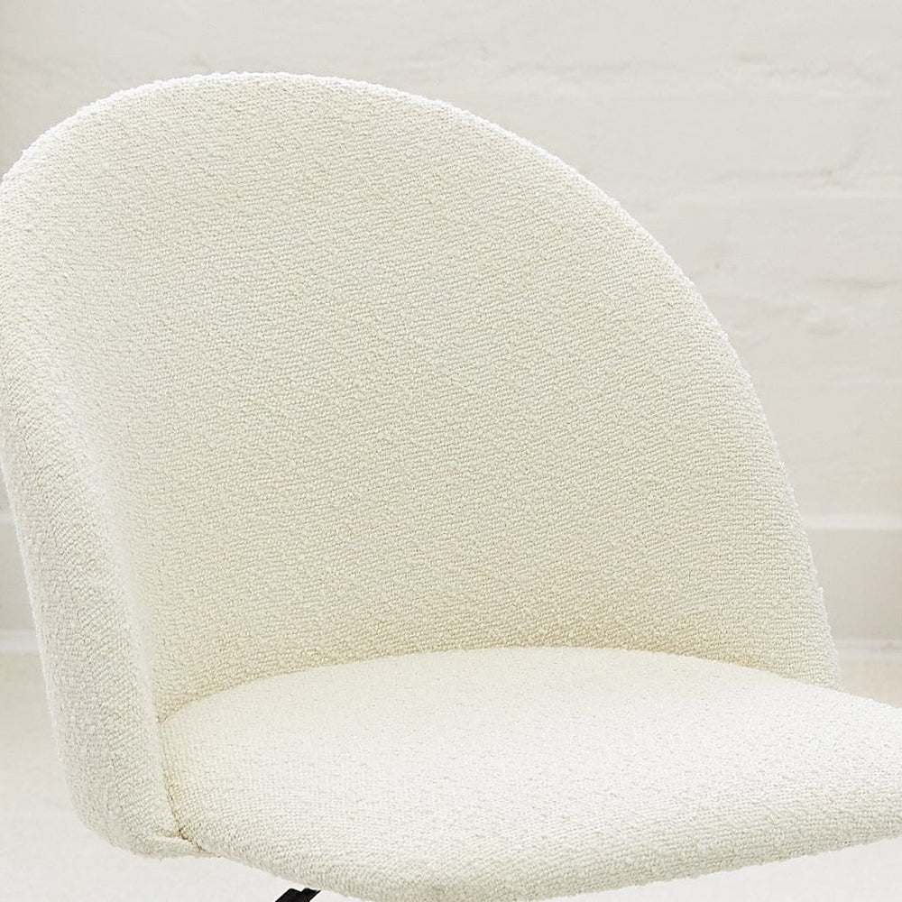 Amari Desk Chair Ivory Boucle