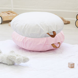 BAYLEY Cushion w/Tan Handle - 2 Pack Pink/Ivory