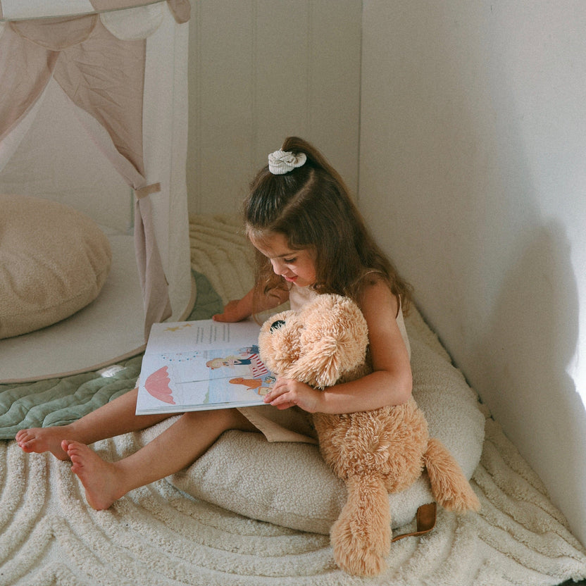 Buy BAYLEY Teddy Boucle Cushion – Add Comfort to Play & Reading ...