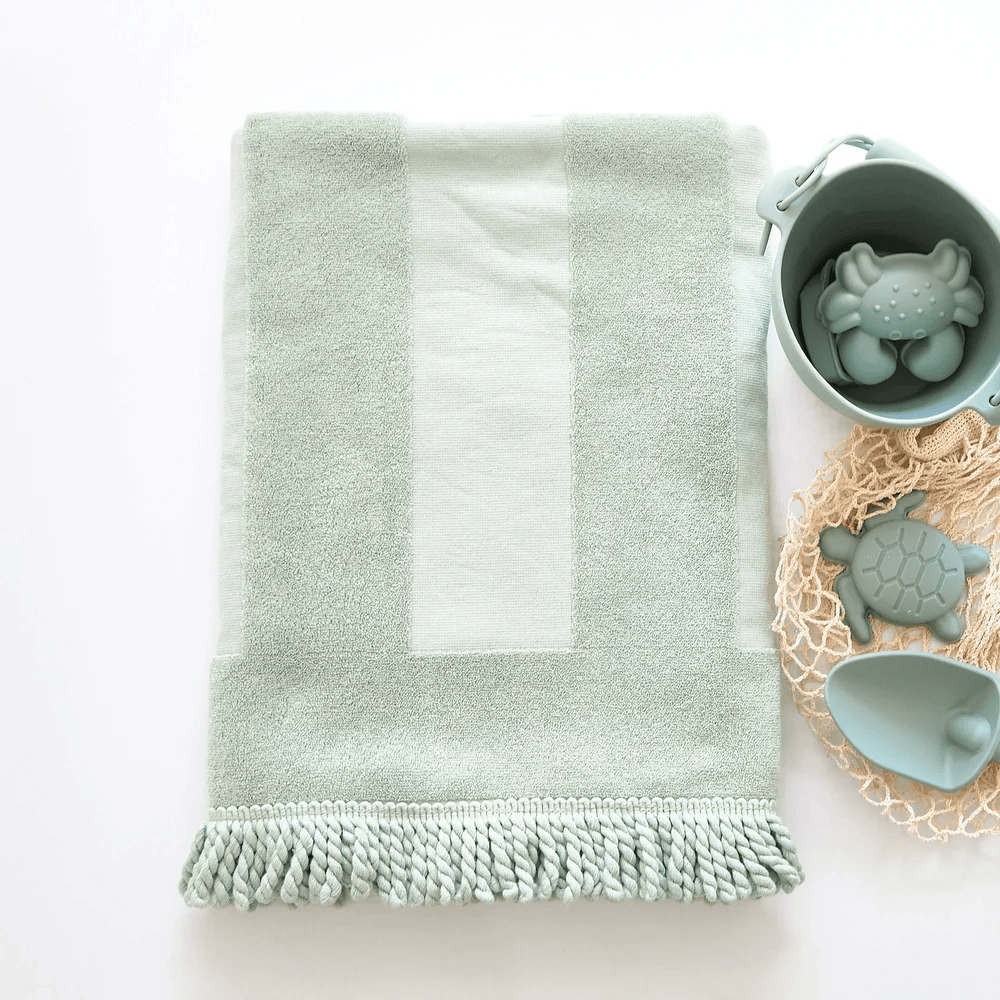 Beach Towel & Silicone Sand Toy Bundle