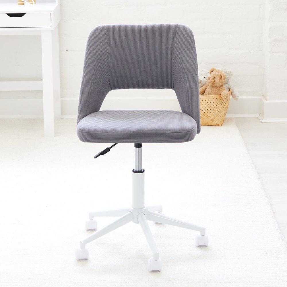 BILLY Corduroy Desk Chair Steel