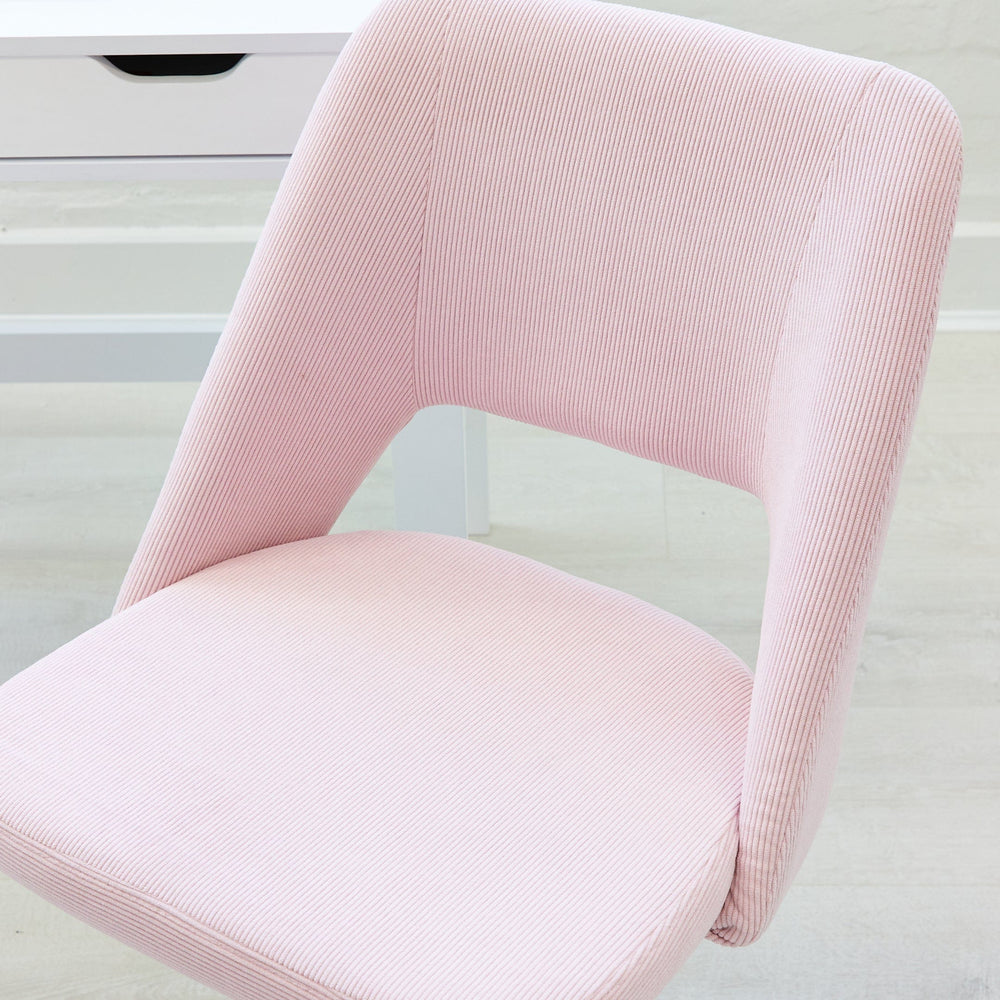 BILLY Corduroy Desk Chair Blush Pink
