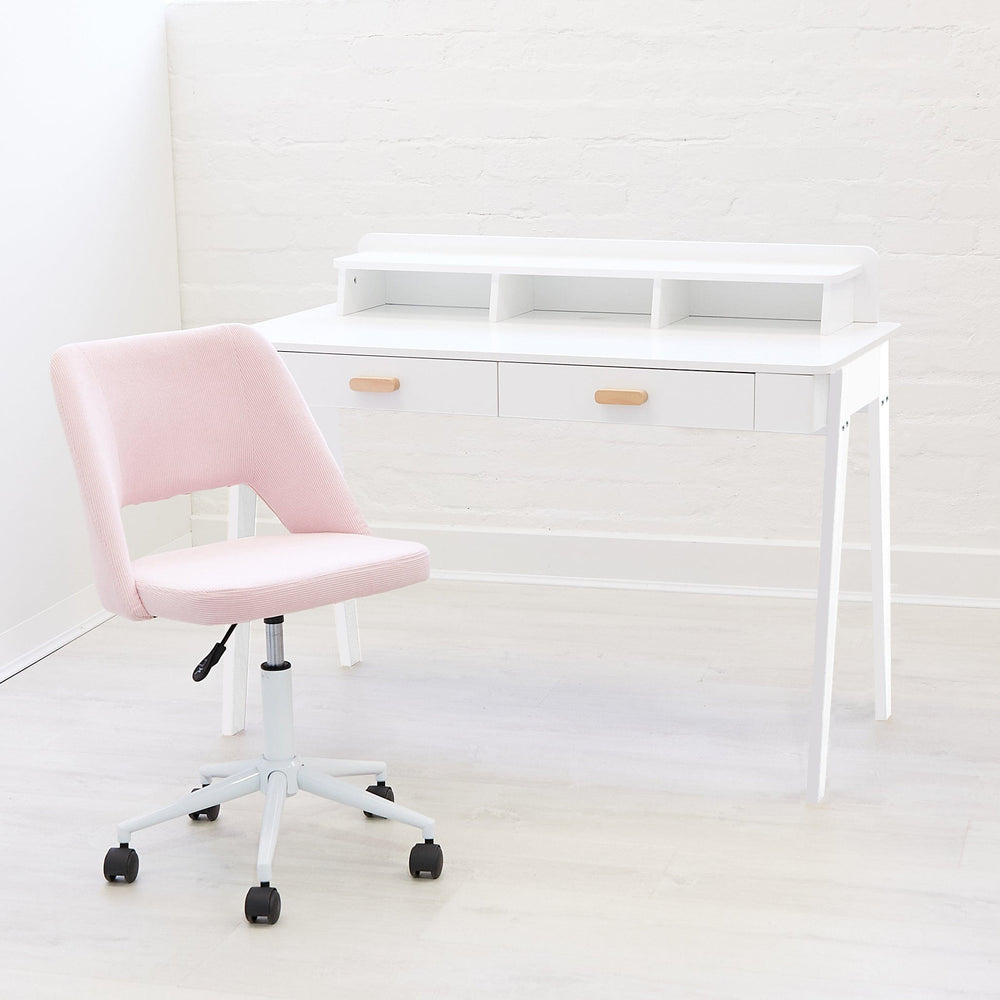 BILLY Corduroy Desk Chair Blush Pink