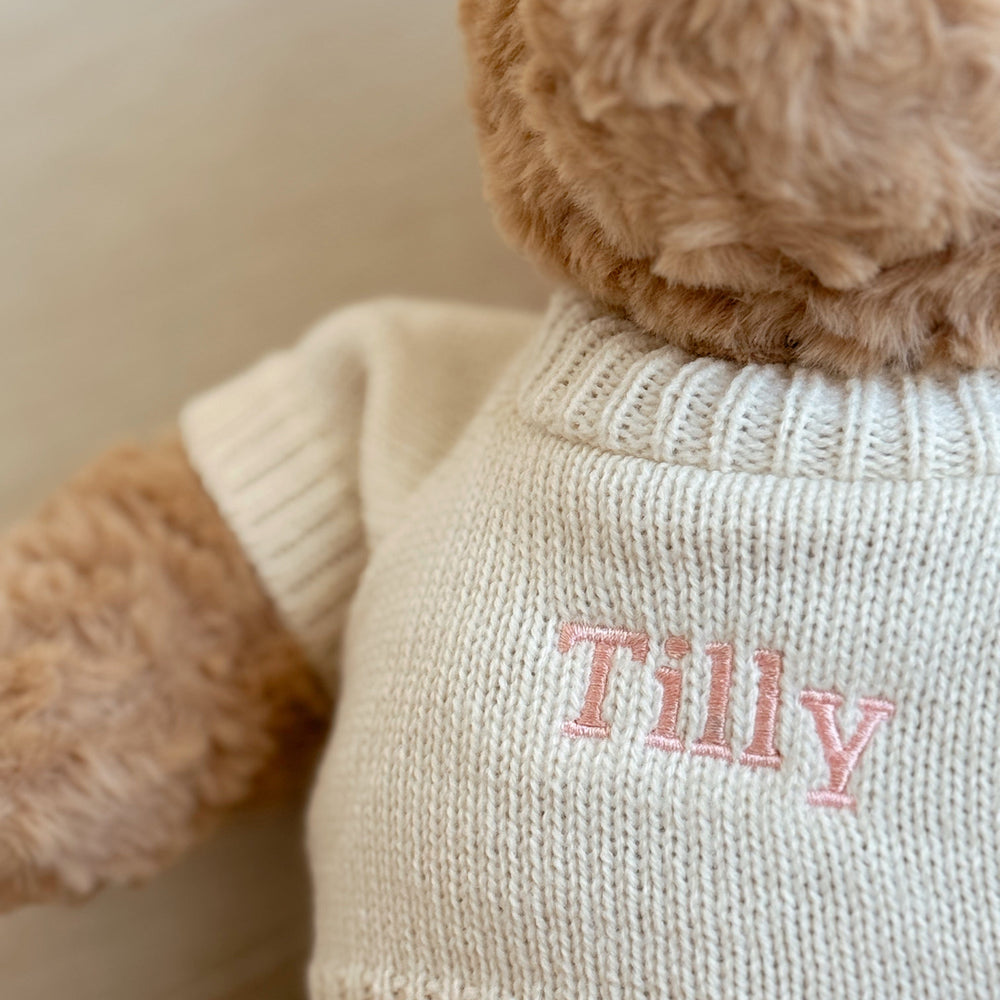 Biscuit the Bear with Sweater Ivory