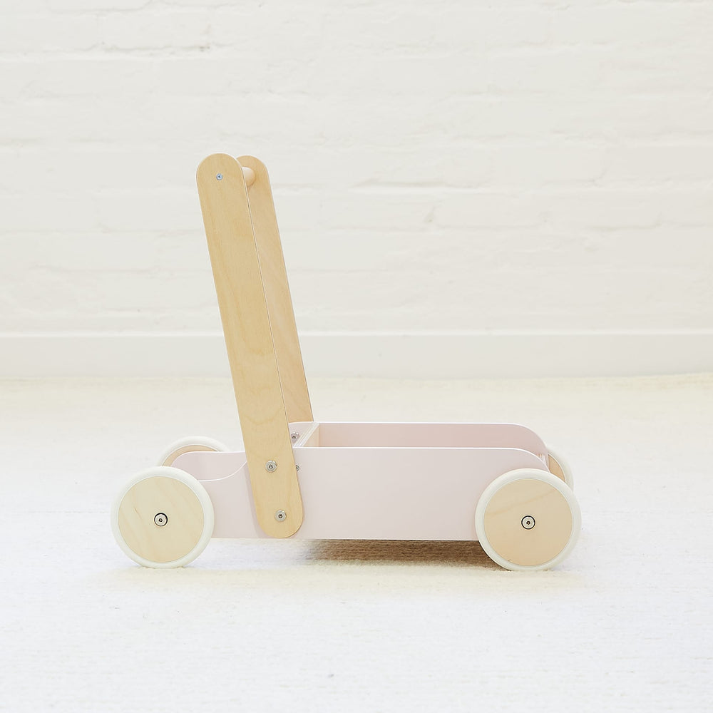 Bloom Baby Walker with 30pc Block Set - Preorder Soft Pink