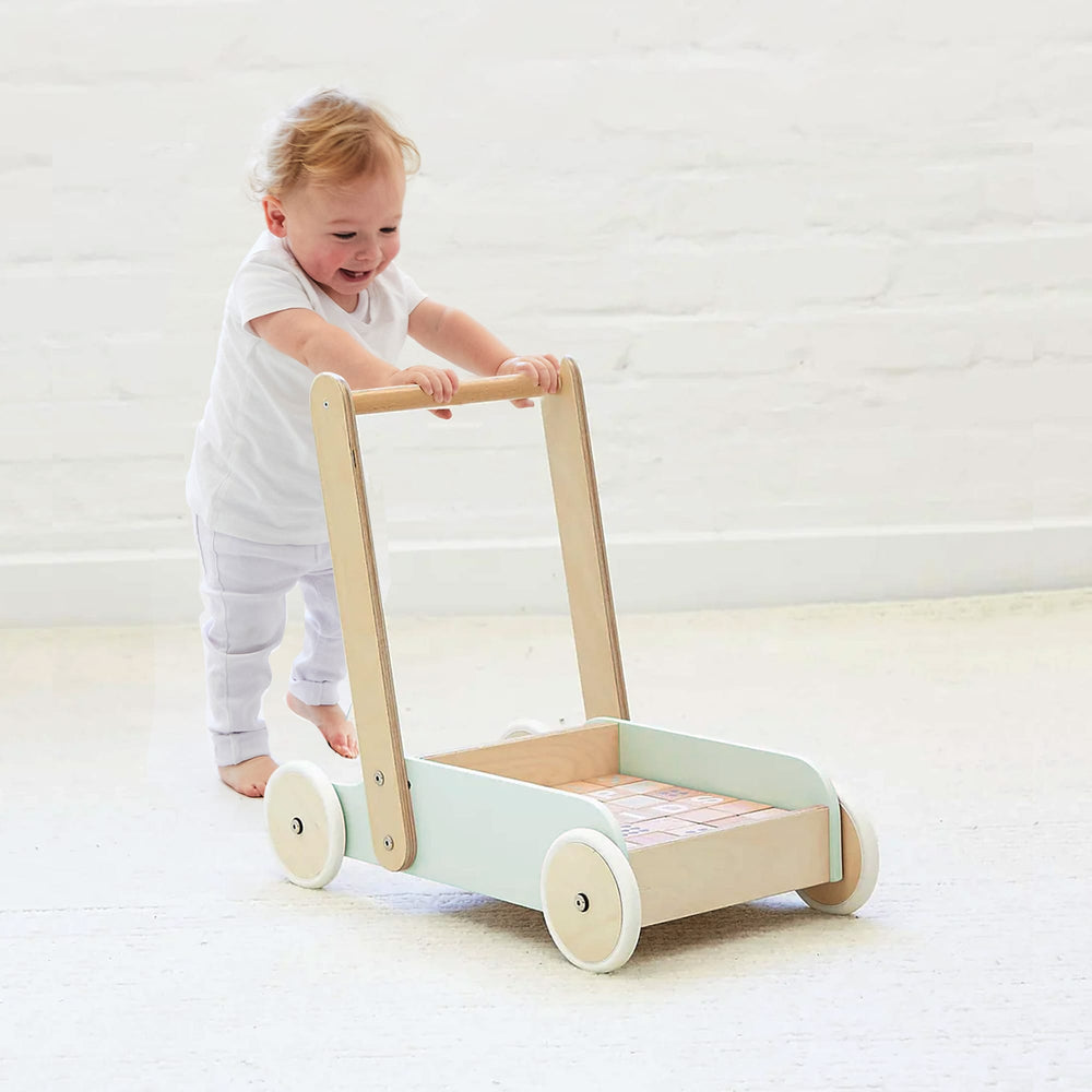 Bloom Baby Walker with 30pc Block Set Sage