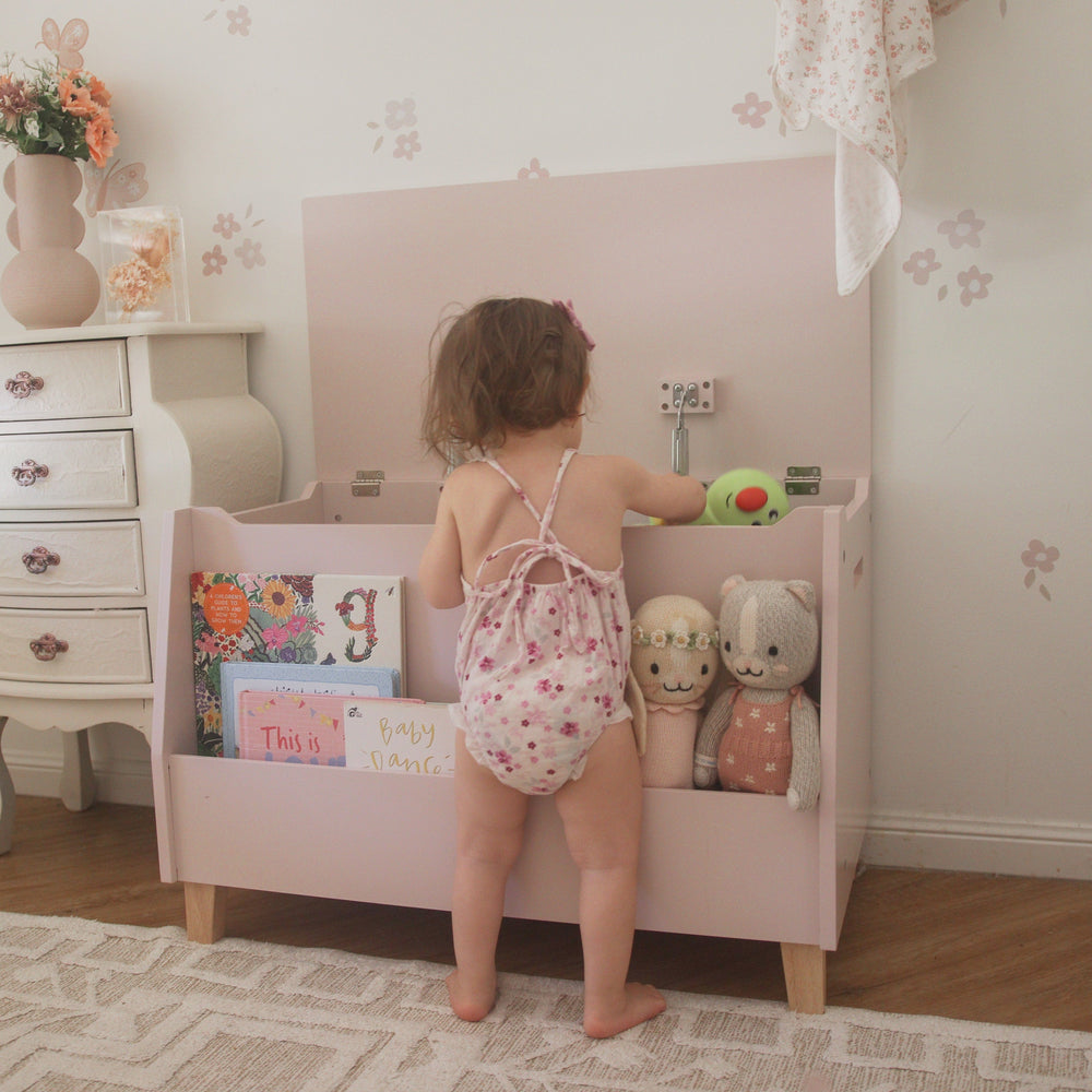 Bodie toy storage box soft pink