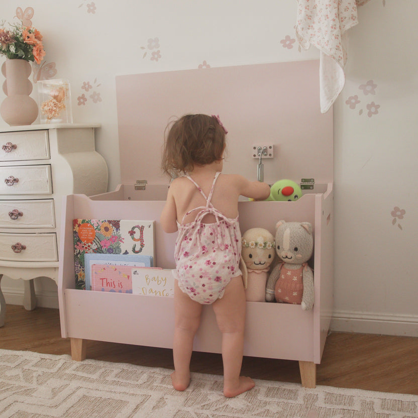 Buy Bodie Toy Storage Box with front bookshelf | HipKids Online