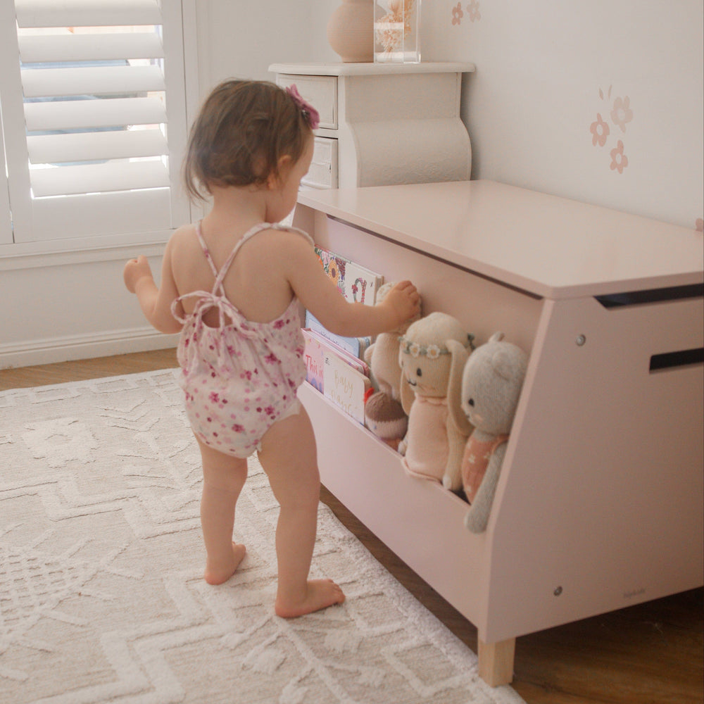 Bodie toy storage box soft pink