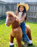 Brown Ride On Walking Toy Horse Pony Large