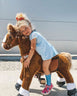 Brown Ride On Walking Toy Horse Pony Large