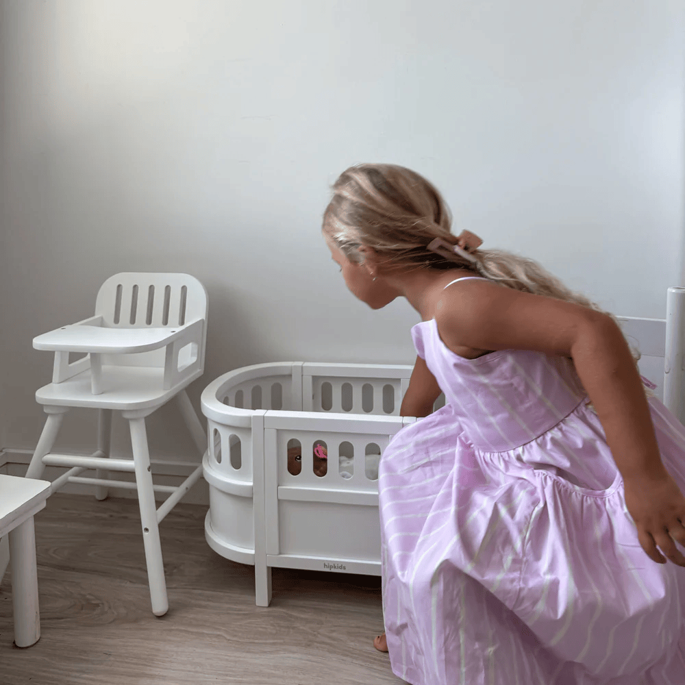 Celeste Cot, Celeste High Chair & Doll Bedding Bundle